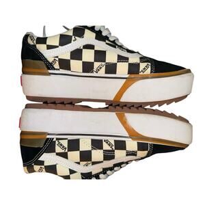Vans Black & White Checkered Platform
